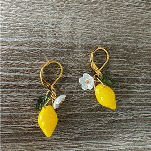 Bohemian lemon hoop earrings A930
